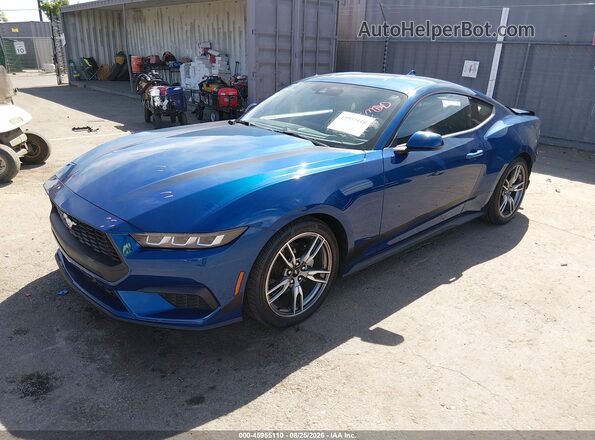 1FA6P8TH3R5136389 2024 FORD MUSTANG Blue Передня ліва чверть