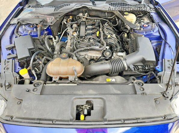 1FA6P8TH4G5226065 2016 FORD MUSTANG Blue Вид задньої частини салону