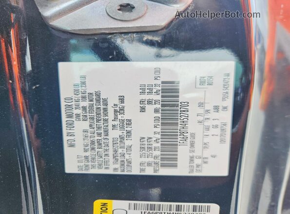 1FA6P8TH4H5278703 2017 FORD MUSTANG Black Вид підкапотного простору