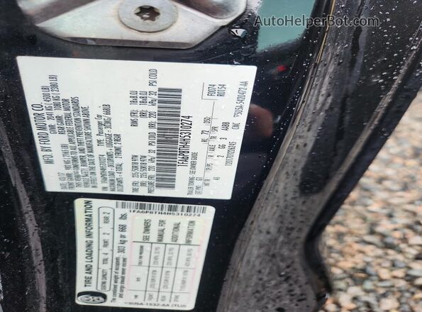 1FA6P8TH4H5310274 2017 FORD MUSTANG Черный Вид наклейки с VIN-кодом