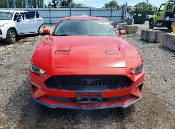 1FA6P8TH4J5163685 2018 FORD MUSTANG Красный Вид спереди