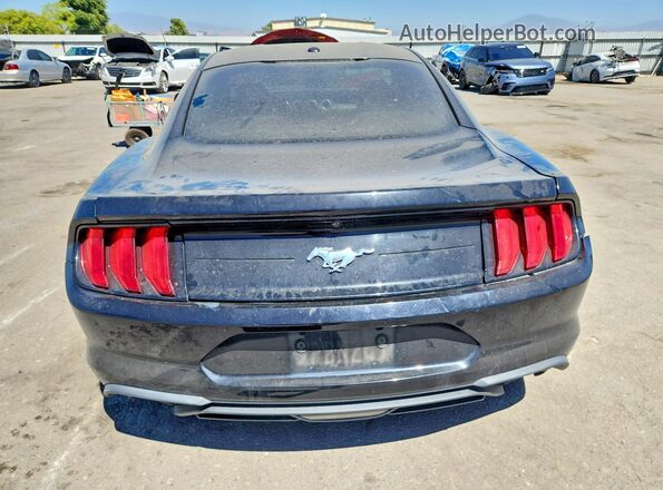 1FA6P8TH4K5184473 2019 FORD MUSTANG Black Вид ззаду