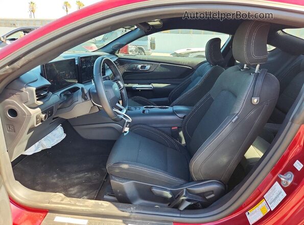 1FA6P8TH4S5104489 2025 FORD MUSTANG Red Vista interior delantera