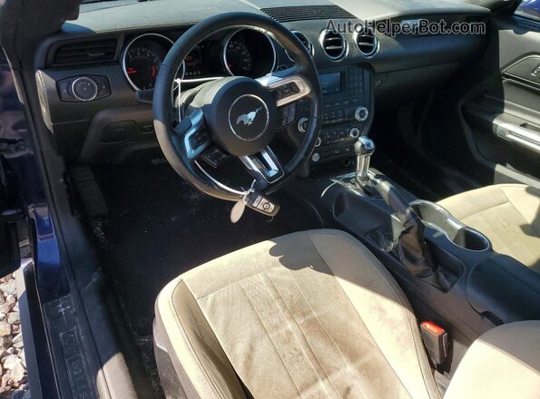 1FA6P8TH5J5102765 2018 FORD MUSTANG Blue Dashboard view