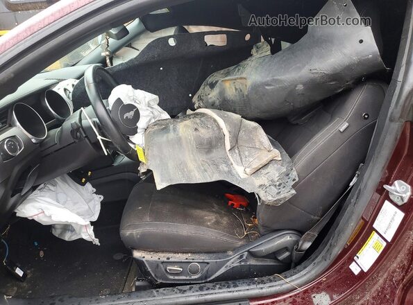 1FA6P8TH5J5165087 2018 FORD MUSTANG Бордовый Вид салона спереди