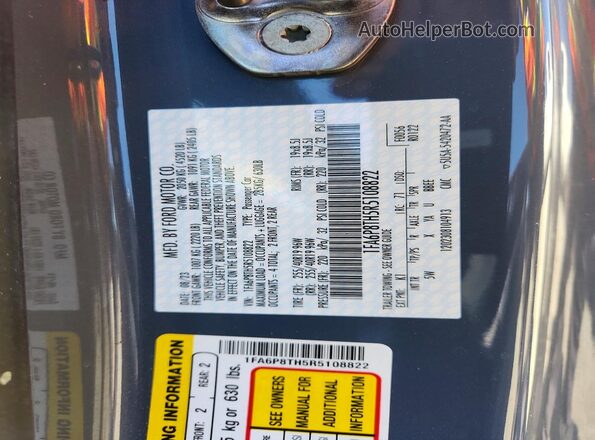 1FA6P8TH5R5108822 2024 FORD MUSTANG Blue Вид підкапотного простору