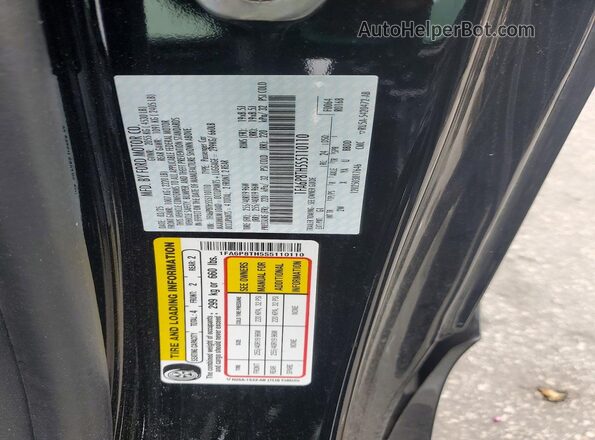 1FA6P8TH5S5110110 2025 FORD MUSTANG Black Widok naklejki z numerem VIN