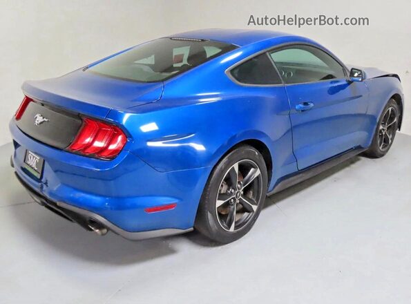 1FA6P8TH6J5117467 2018 FORD MUSTANG Синий Передняя правая четверть