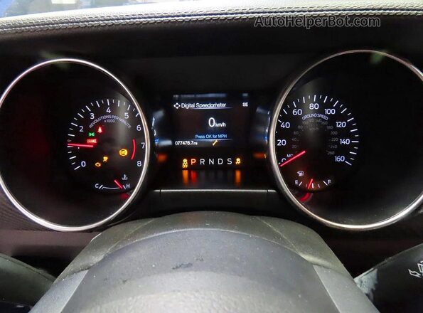 1FA6P8TH6J5117467 2018 FORD MUSTANG Синий Вид щитка приборов
