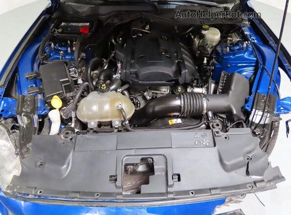 1FA6P8TH6J5117467 2018 FORD MUSTANG Синий Вид панели приборов