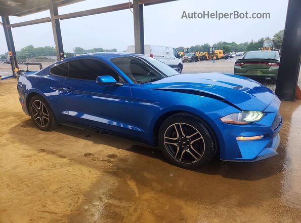 1FA6P8TH6K5195569 2019 FORD MUSTANG Blue Delantero derecho