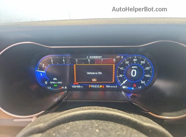 1FA6P8TH6K5195569 2019 FORD MUSTANG Blue Vista del cuadro de instrumentos
