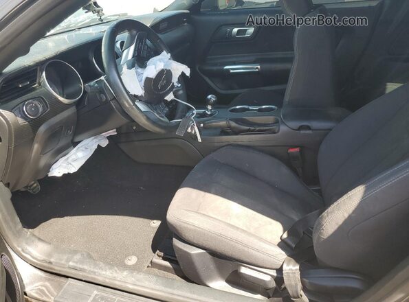 1FA6P8TH6K5202276 2019 FORD MUSTANG Gray Вид салону спереду