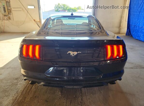 1FA6P8TH6M5138727 2021 FORD MUSTANG Black უკანა ხედი