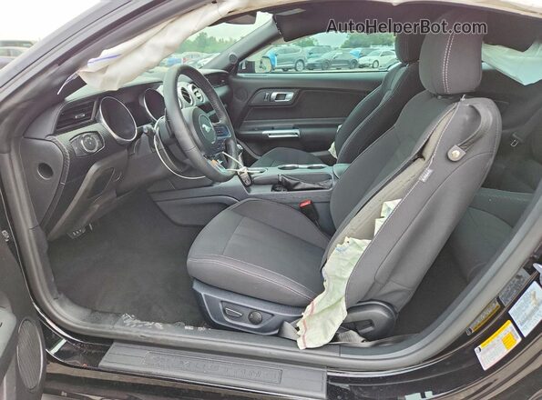 1FA6P8TH6M5152689 2021 FORD MUSTANG Black წინა სალონის ხედი