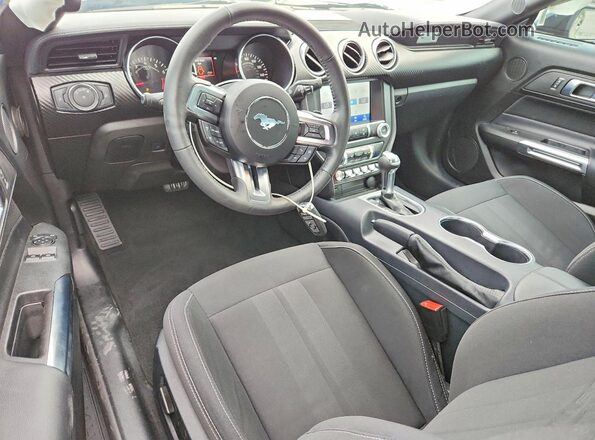 1FA6P8TH6M5152689 2021 FORD MUSTANG Black წინა პანელის ხედი