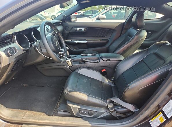 1FA6P8TH6N5135957 2022 FORD MUSTANG Black Вид салону спереду