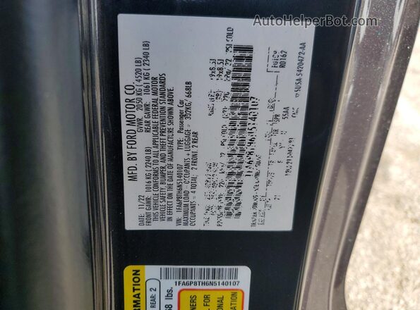 1FA6P8TH6N5140107 2022 FORD MUSTANG Gray Widok komory silnika