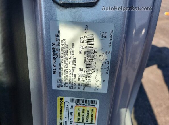 1FA6P8TH7G269069 2016 FORD MUSTANG Silver Widok komory silnika