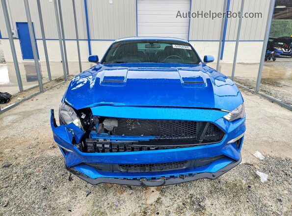 1FA6P8TH7K5112733 2019 FORD MUSTANG Blue Widok z przodu