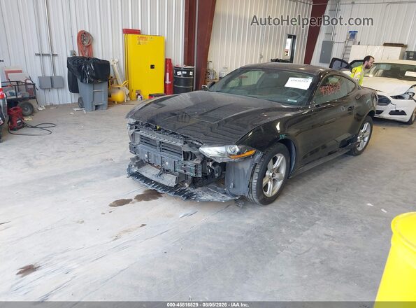 1FA6P8TH7K5143531 2019 FORD MUSTANG Black წინა მარცხენა ხედი სამი მეოთხედიდან