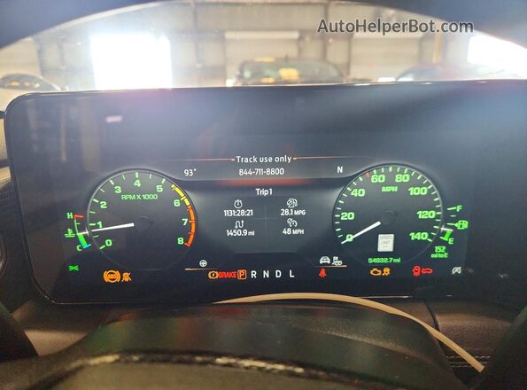 1FA6P8TH7R5114203 2024 FORD MUSTANG Blue ხელსაწყოთა პანელის ხედი