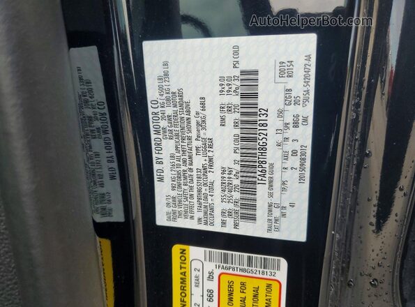 1FA6P8TH8G5218132 2016 FORD MUSTANG Black Շարժիչի բաժամունքի տեսք