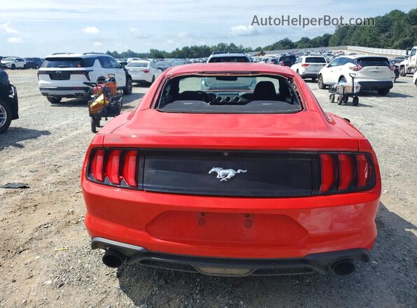 1FA6P8TH8J5120743 2018 FORD MUSTANG Red Вид ззаду