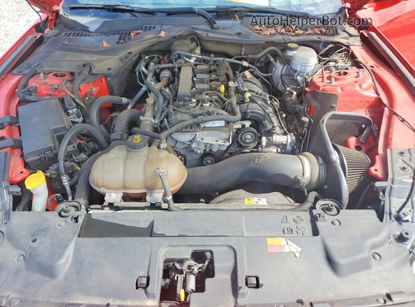 1FA6P8TH8J5120743 2018 FORD MUSTANG Red Вид задньої частини салону