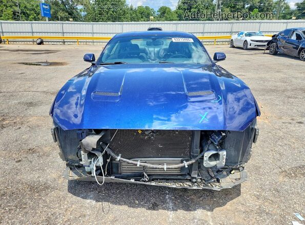 1FA6P8TH8K5133221 2019 FORD MUSTANG Blue Front view