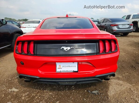 1FA6P8TH8M5113909 2021 FORD MUSTANG Red Rear view