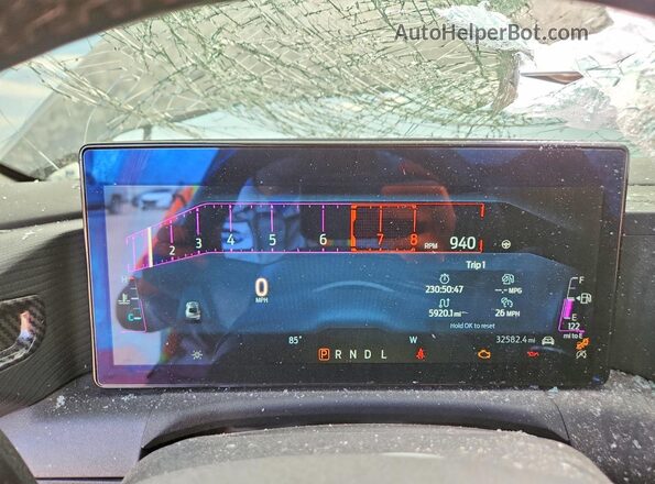 1FA6P8TH8R5100469 2024 FORD MUSTANG Charcoal ხელსაწყოთა პანელის ხედი