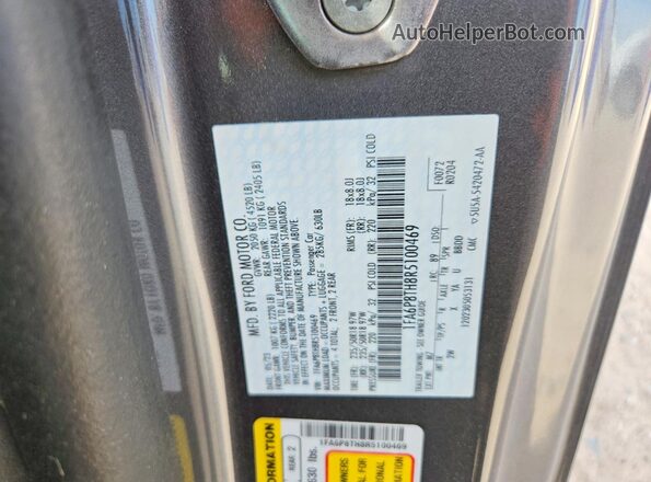 1FA6P8TH8R5100469 2024 FORD MUSTANG Charcoal ძრავის განყოფილების ხედი