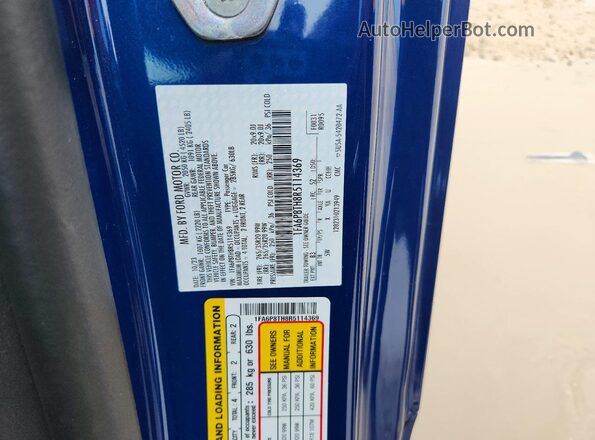 1FA6P8TH8R5114369 2024 FORD MUSTANG Синий Вид подкапотного пространства