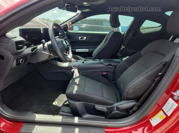 1FA6P8TH8R5130149 2024 FORD MUSTANG Red Vista interior delantera