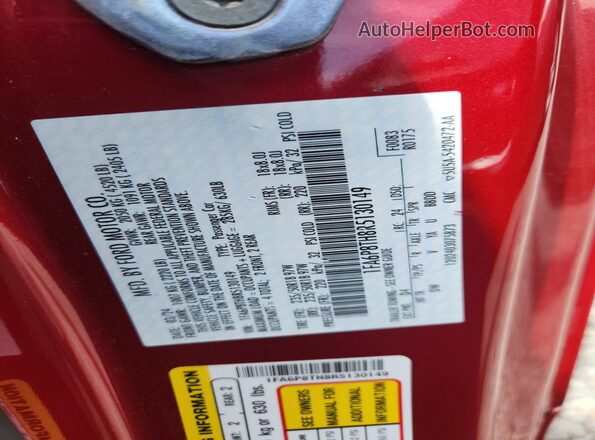 1FA6P8TH8R5130149 2024 FORD MUSTANG Red Vista del compartimento del motor