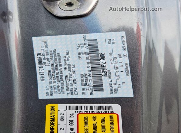 1FA6P8TH9S5120185 2025 FORD MUSTANG Pink VIN კოდის სტიკერის ხედი