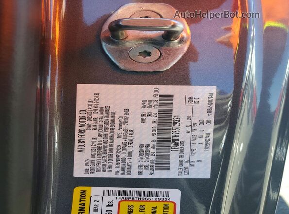 1FA6P8TH9S5129324 2025 FORD MUSTANG Gray Vista del compartimento del motor