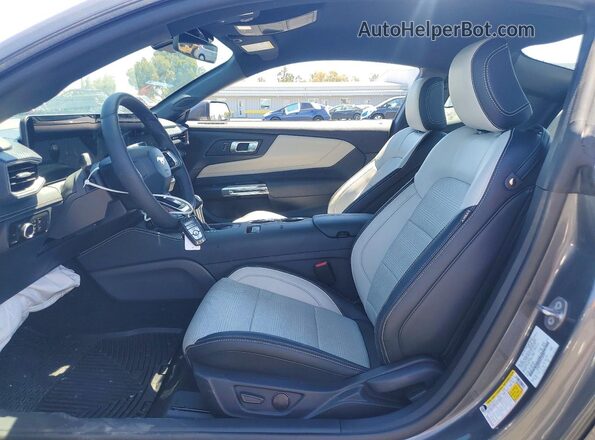 1FA6P8TH9S5129324 2025 FORD MUSTANG Gray Vista interior delantera
