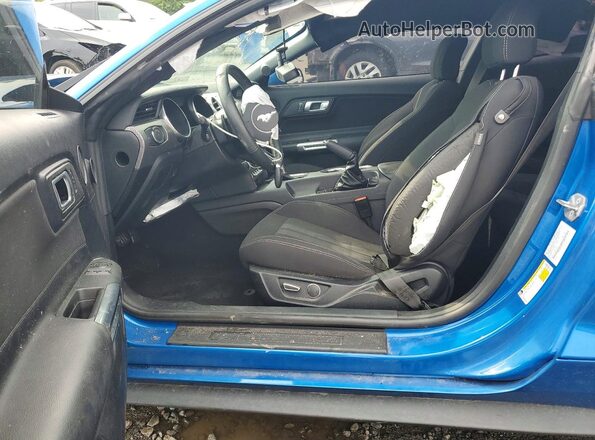 1FA6P8THXK5117828 2019 FORD MUSTANG Blue წინა სალონის ხედი