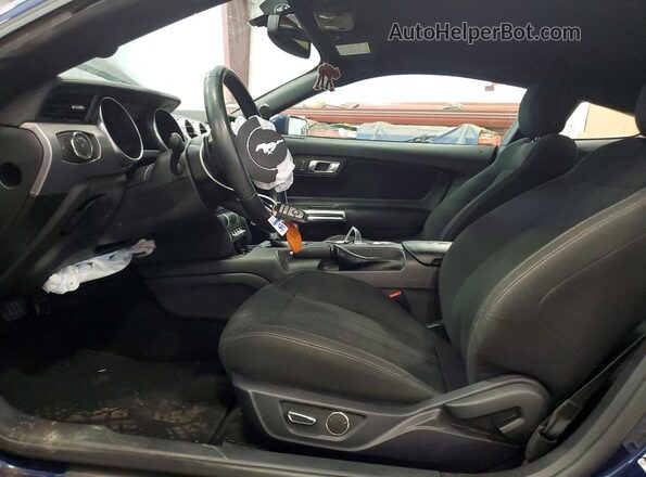 1FA6P8THXK5165846 2019 FORD MUSTANG Blue Vista interior delantera