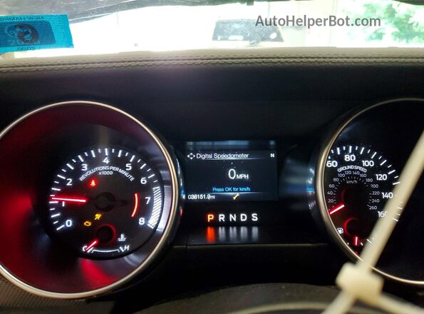 1FA6P8THXK5165846 2019 FORD MUSTANG Blue Vista del cuadro de instrumentos