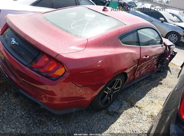 1FA6P8THXN5121978 2022 FORD MUSTANG Burgundy Trasero derecho