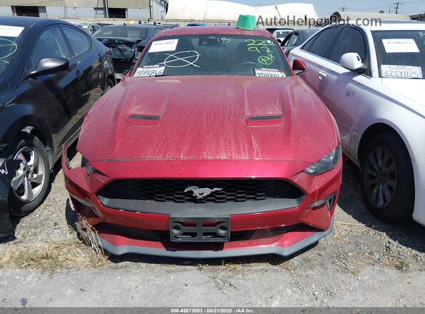 1FA6P8THXN5121978 2022 FORD MUSTANG Burgundy Vista del cuadro de instrumentos