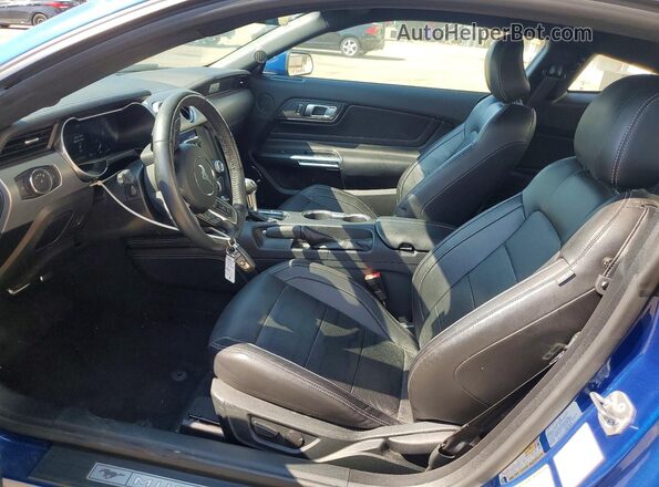 1FA6P8THXN5141261 2022 FORD MUSTANG Blue Вид салону спереду