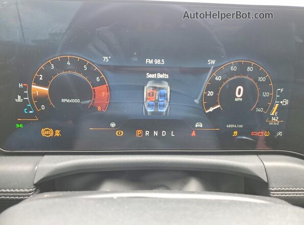 1FA6P8THXR5127513 2024 FORD MUSTANG Blue Instrument cluster view