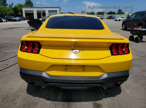 1FA6P8THXR5135420 2024 FORD MUSTANG Yellow Вид ззаду