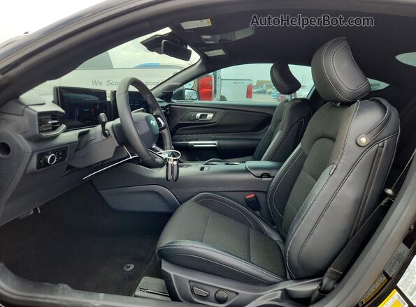 1FA6P8THXR5143291 2024 FORD MUSTANG Black Вид салону спереду
