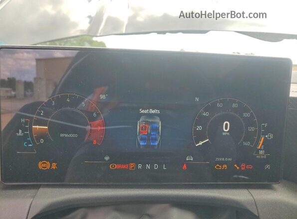 1FA6P8THXS5124181 2025 FORD MUSTANG Black Սարքավորումների վահանակի տեսք