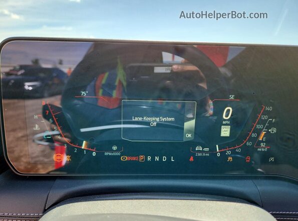 1FA6P8THXT5102263 2026 FORD MUSTANG Red Instrument cluster view